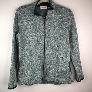 Stan Herman Green Full-zip Cardigan Sweater Jacket